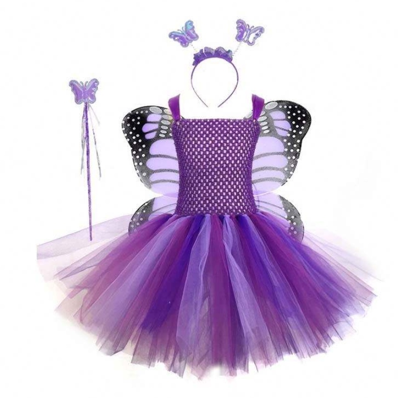 عيد ميلاد عيد الميلاد حفلة عيد ميلاد Girls Mesh Tutu Butterfly Fairy Costume Kids HCMU-013