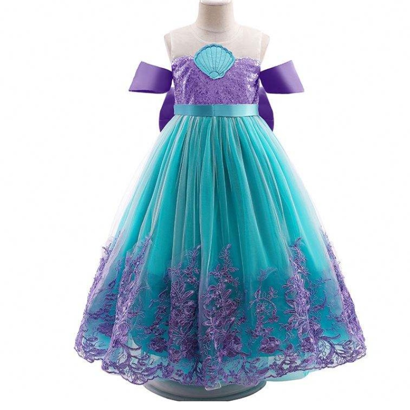 Baige Mermaid Summer Autumn Flower Girl Dress Long Princess Christmas Halloween Assume