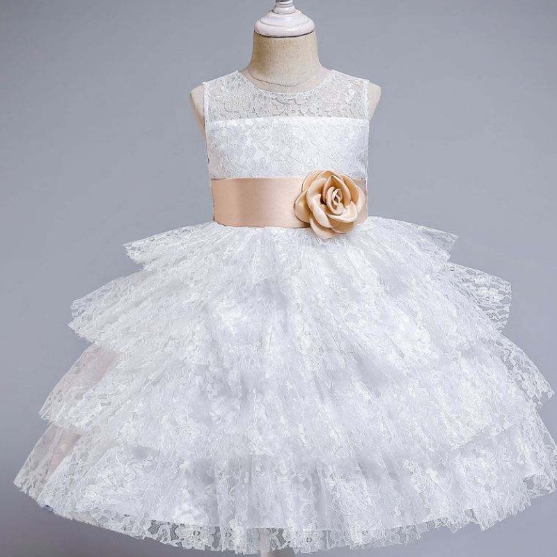 Baige Summer Fashion Tulled Dress Flower Girl Girl Wedding Dress