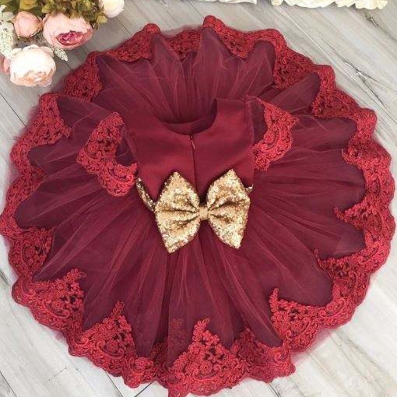 Baige Wholesale Children Girl Dress Conte Girl Line Gold Line Children Party L1926XZ