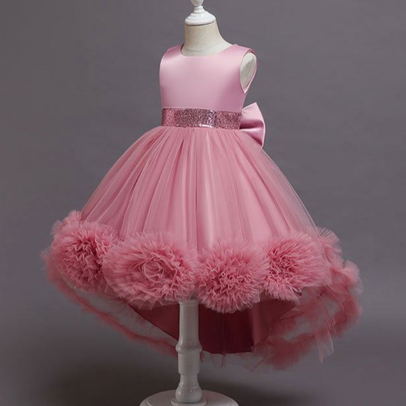 Baige Little Big Girls Flower Wedding Train Tutu Dress Dressal Pageant Party Princess Prom Ball Ball
