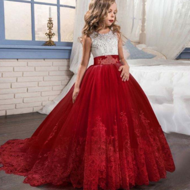 Baigenew Design Premium Flower Girl Girldses Patterns Baby Girls Wedding Party for Kids