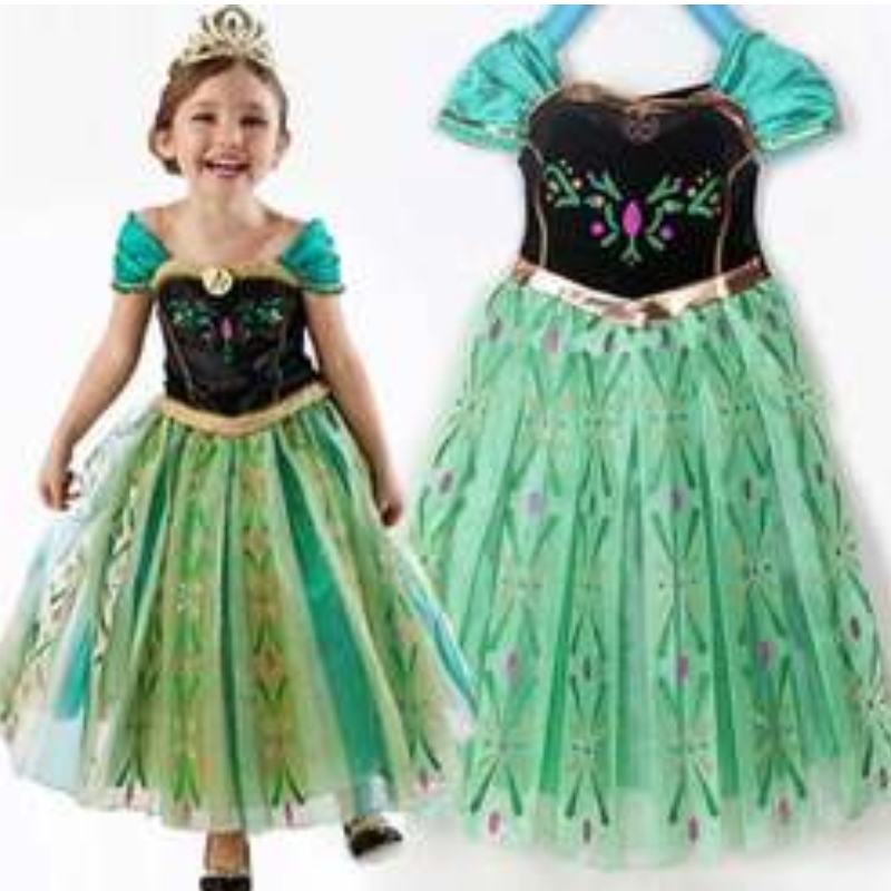 Baige TV&movie Elsa Anna Girl Party Performance Dresses Halloween Cosplay Dresses Comples