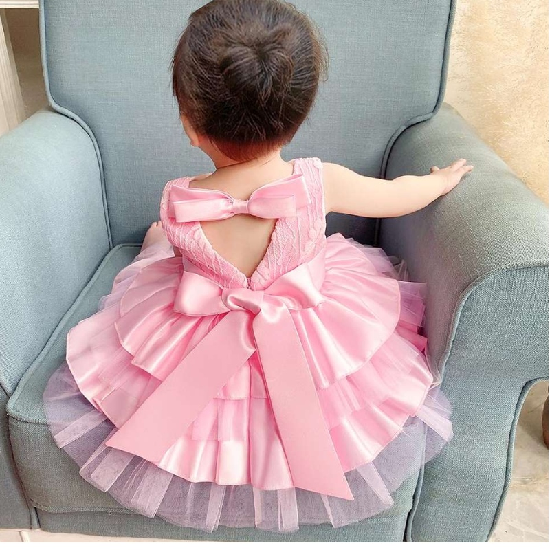 Baige Children Dresses Cake Frock Design for 0-2 y birth bress
