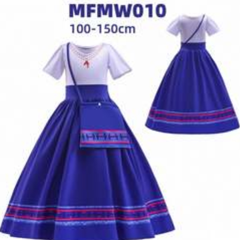 Baige Encanto Mirabel Luisa Cosplay Costume Girl Party Dress Halloween Princess Dress مع حقيبة