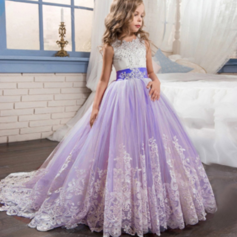 Baige wholesale Kids Evening Ball Ball Luxury Princess Party Party Party Dress Fancy Birthdy Party Prom Costume