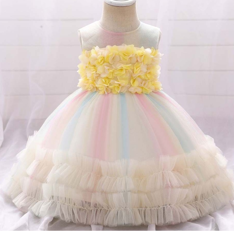 Baige Kids Cotton Dress Flower Girls Dresses Girl Girl Party Party 0-5 Years