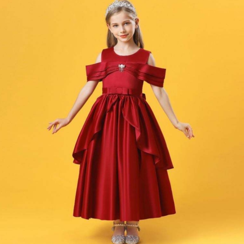 Baige Spring New Arrival Little Girls \\ 'Dresses Baby Frock Birthday Party Long Virt 2073