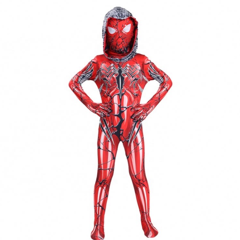 2022 New Red Color Fullbody Suit Halloween Party TV&movie Cosplay ANIME PMIDSUT SPIDERMAN مع قناع الوجه