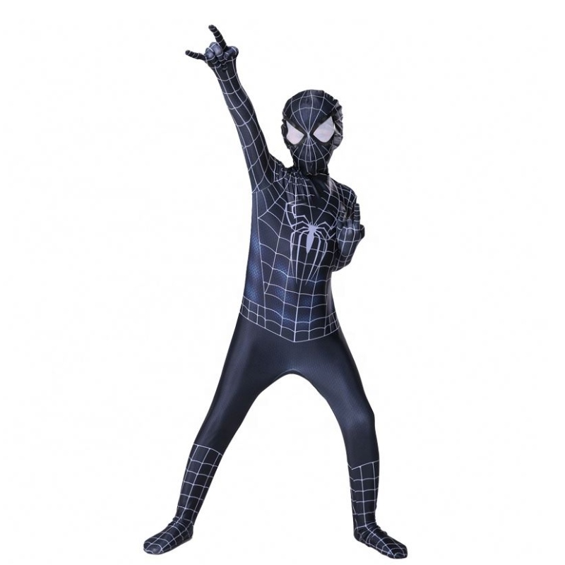 Zip Up Shadow Spider Zentai Suit Halloween Cos for Kids&adults Game&film Traje Spider Man Assume