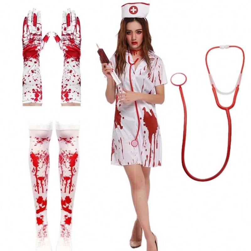 2022 Halloween Killer Caregiver Women Zombie Nurse Alldy Costume HCVM-016