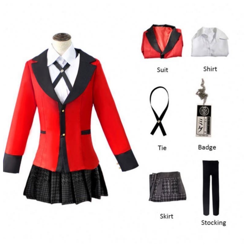 Nime Kakegurui Cosplay Figure Yomotsuki Runa Cosplay Coat Coat JK School Girls Hoodie Halloween Dress for Women