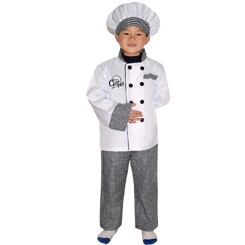 New Style Kids Chef Chef Costume Party Party Cosplay Clothing دور Girl \\'s and Boy \\'s Chef Chef Chef Apron