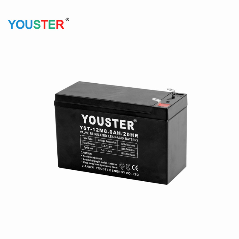 Youster عالية السعة الصيانة Free12v8.0ah بطارية شمسية مغلقة بطارية USP Lead Acid Battery