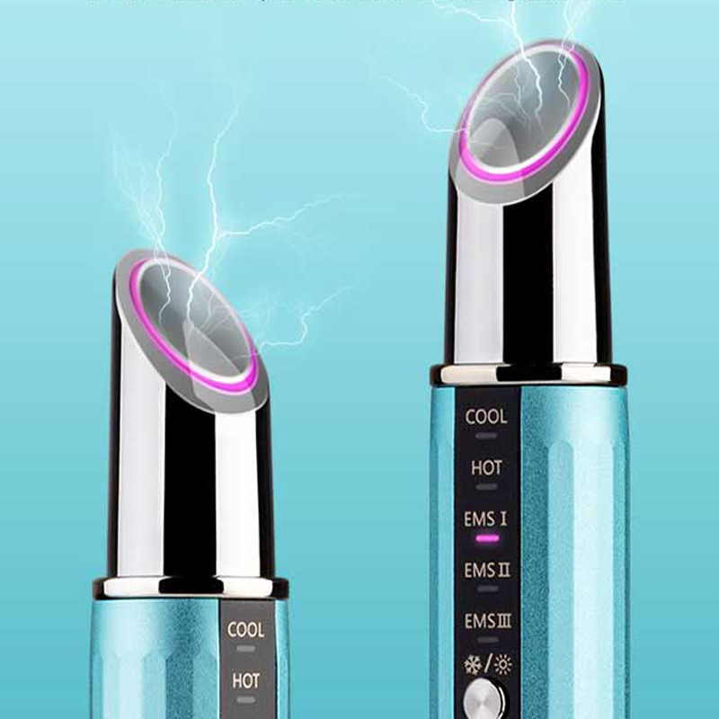 RF Beauty Eye Massager Stick EMS Beauty Eye Eye Radiency Hot&Cold Access أداة لتقليل الخطوط الدقيقة ، ومكافآت ، ودائرة مظلمة تتلاشى ، وأكياس العين الباهتة