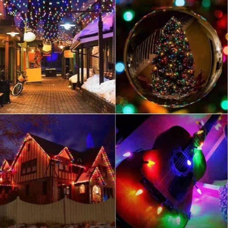 Smart C9 Strawberry Christmas Light مجموعة في الهواء الطلق مقاوم للماء LED Magic Color Christmas Light String