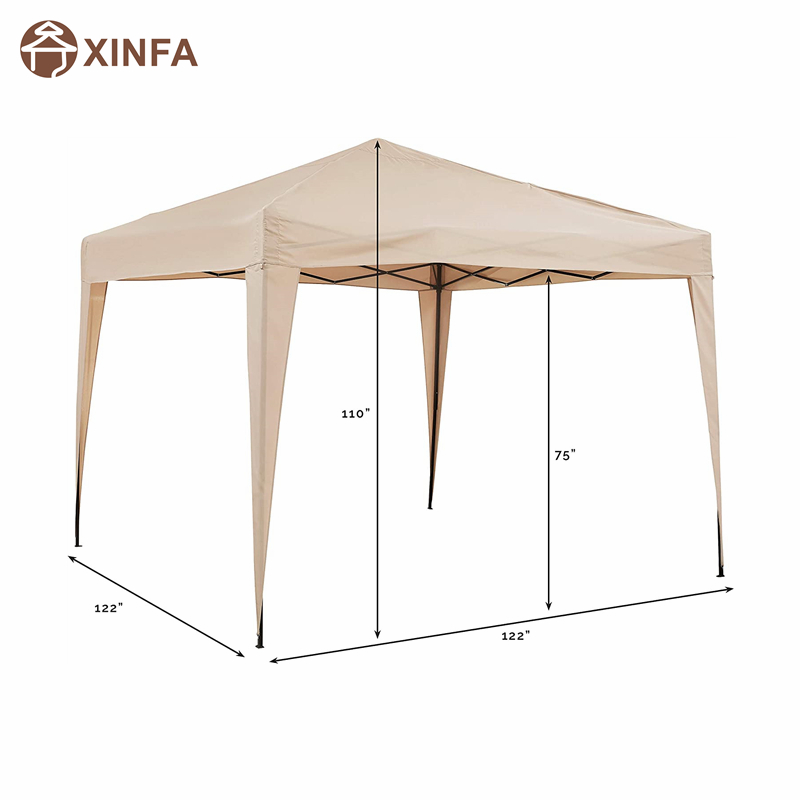 Crosley Furniture Hampton Gazebo في الهواء الطلق ، 10 \\ 'x 10 \\' - تان