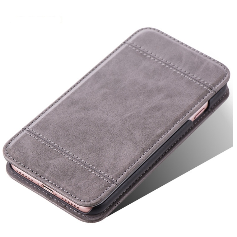 Apple Genuine Leather Phone Protection Case ، علبة هاتف بطاقة الوجه اليمنى واليسر