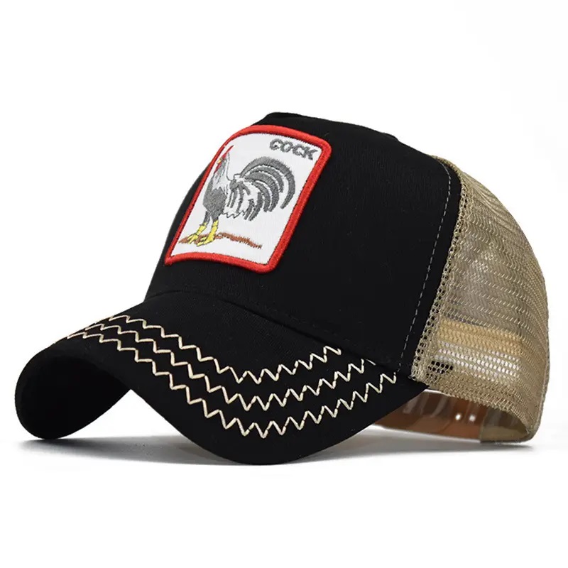 أزياء بالجملة 5 لوحة كاريكاتور سبالة أغطية تطريز Gorros Gorros Cap Men Hats Animal Trucks Hats