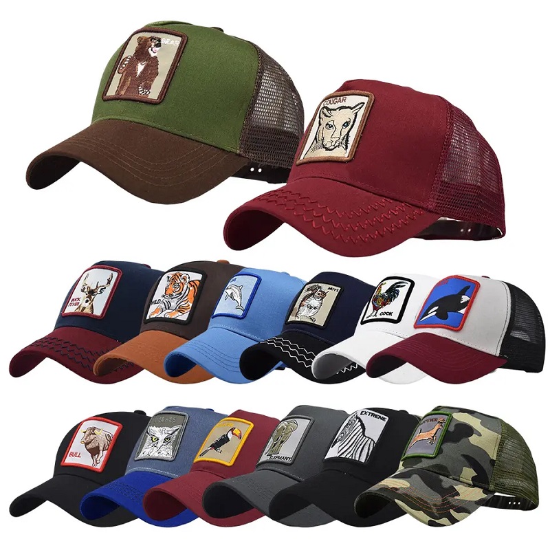 أزياء بالجملة 5 لوحة كاريكاتور سبالة أغطية تطريز Gorros Gorros Cap Men Hats Animal Trucks Hats