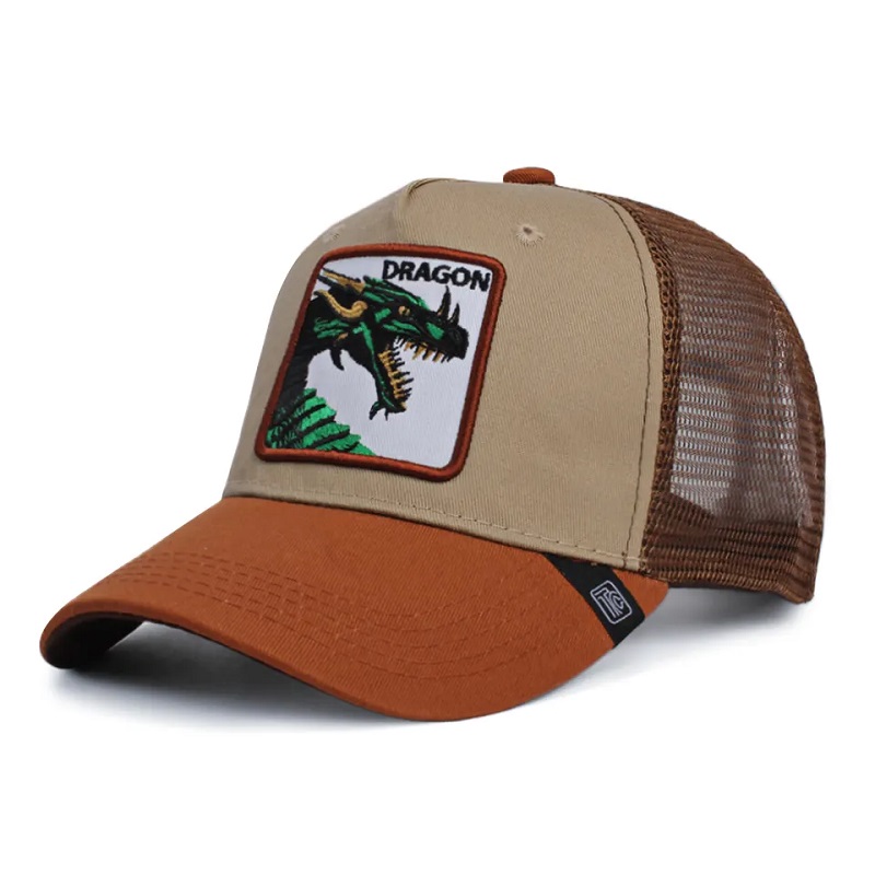 للجنسين قابلة للتعديل Amazon Hotsale Animal Trucker Hats 3D تطريز البيسبول مخصص