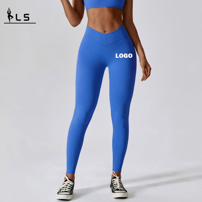 SC1094 أربعة اتجاهات تمتد v v cut cutnylon spandex leggings بعقب رفع السراويل اليوغا اللباطن للنساء