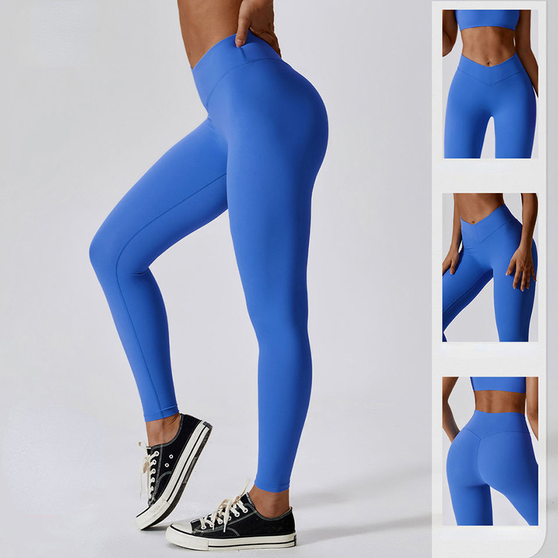 SC1094 أربعة اتجاهات تمتد v v cut cutnylon spandex leggings بعقب رفع السراويل اليوغا اللباطن للنساء