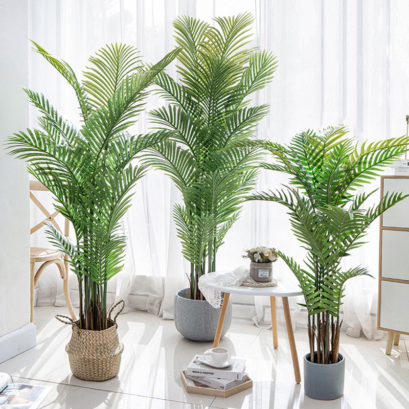 سعر المصنع بالجملة Areca Palm Dypsis Lutescens شجرة نخيل اصطناعية مع محفوظ بوعاء