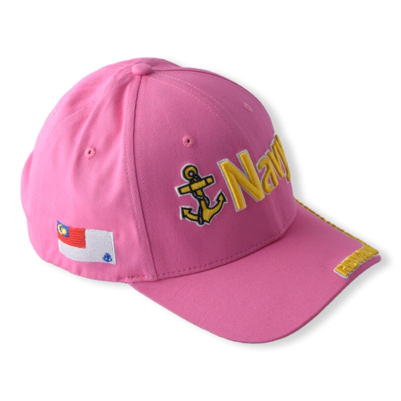 Custom Baseball Cap 3D/2D Logo Logo Women Men 6 Panel Sport Cap Cap Pink Brim Headwear Head Baseball Hats