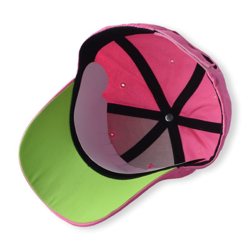 Custom Baseball Cap 3D/2D Logo Logo Women Men 6 Panel Sport Cap Cap Pink Brim Headwear Head Baseball Hats