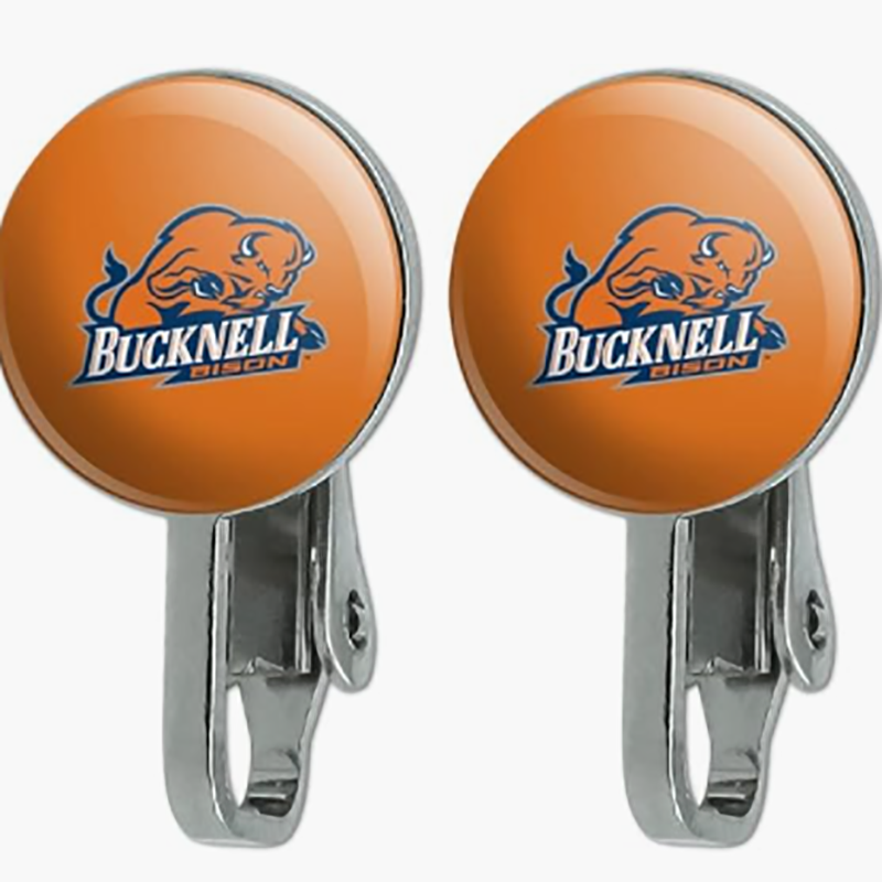 مقطع Bucknell Bison الرسمي-على الأقراط - عالية-سبيكة معدنية عالية الجودة ، الايبوكسي-المغلفة ، لا-حاجة مطلوب ، مجوهرات يوم اللعبة للخريجين & المشجعين